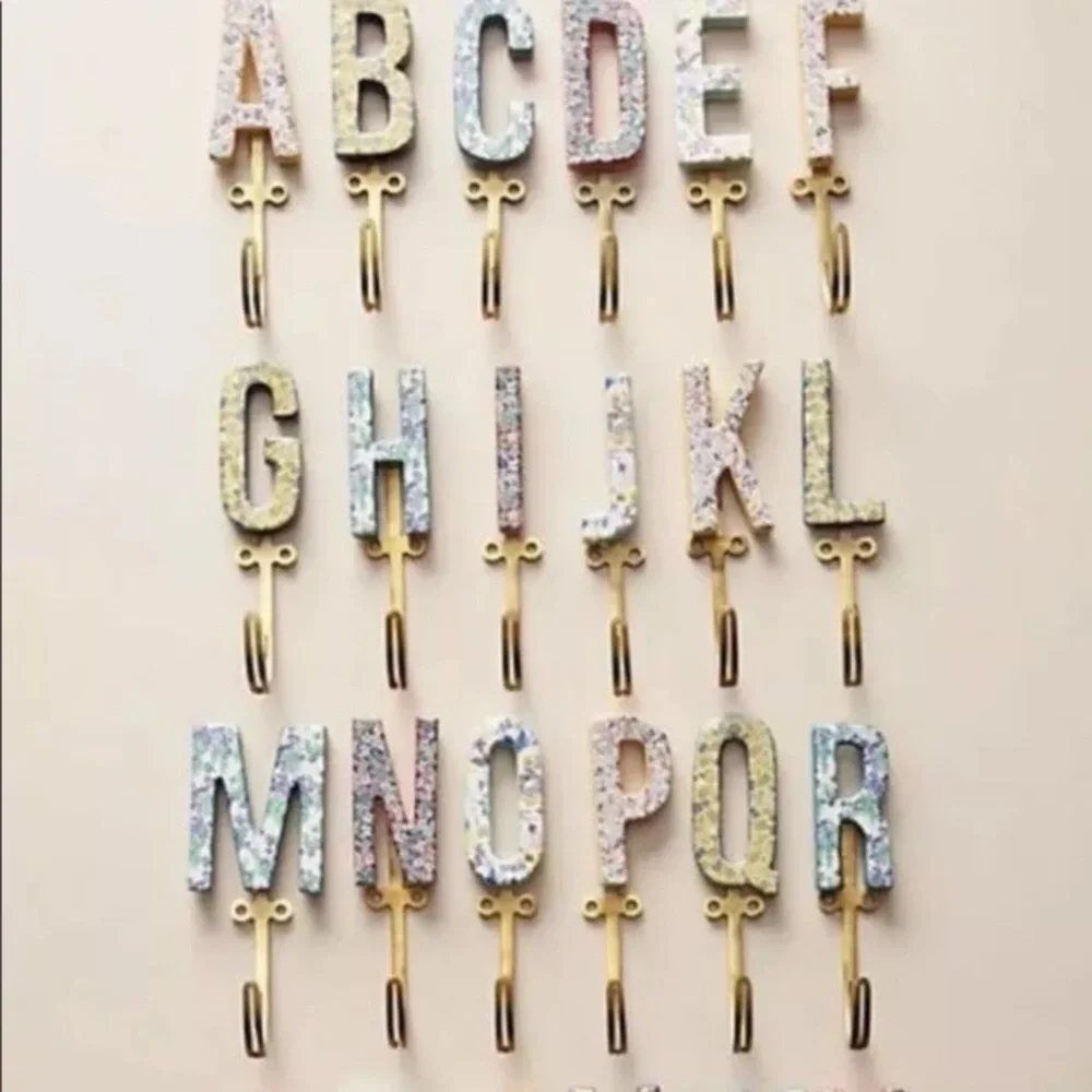Anthropology Liberty Letter Hooks Letter J, & or T